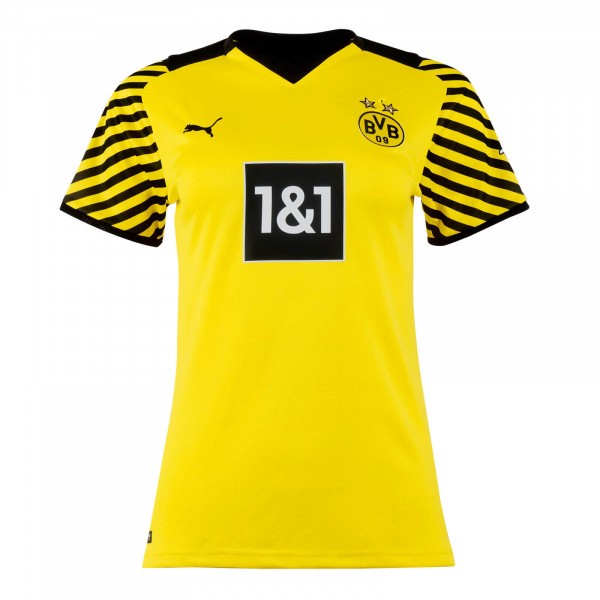 Maillot Football Borussia Dortmund Domicile Femme 2021-22 Jaune